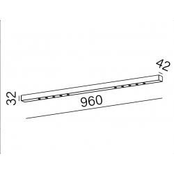 LENS LINE 96 LED section M930 54° natynkowy biały struktura 40260-M930-W3-00-13